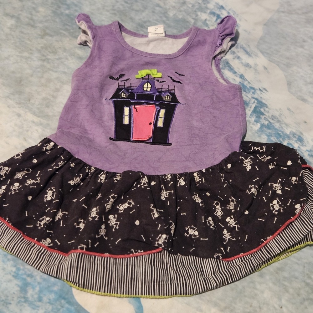 Ric Rac & Ruffles Girls Halloween Haunted House Tunic Top Size 4T